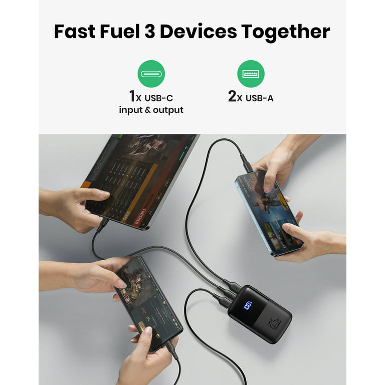 INIU Mini Power Bank, 10000mAh 22.5W Portable Fast Charge USB C Portable Charger, Black